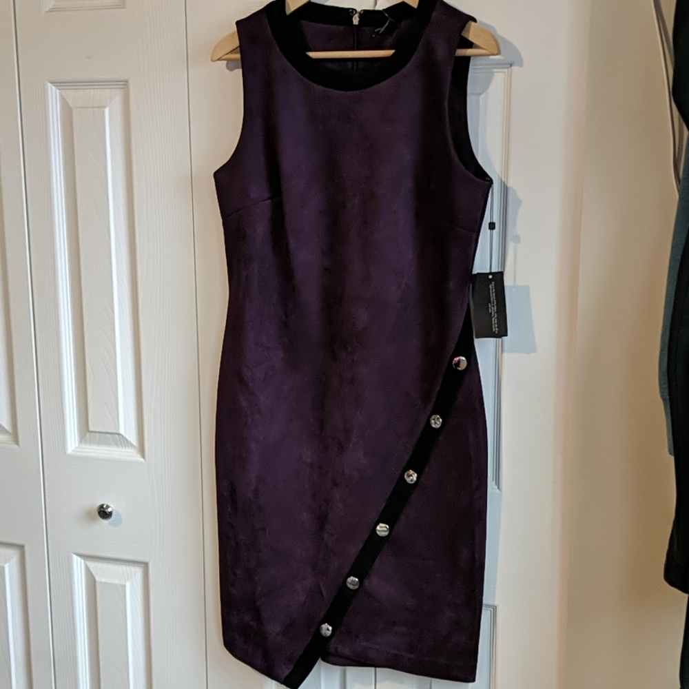 Tommy Hilfiger Purple Faux Suede Dress 10